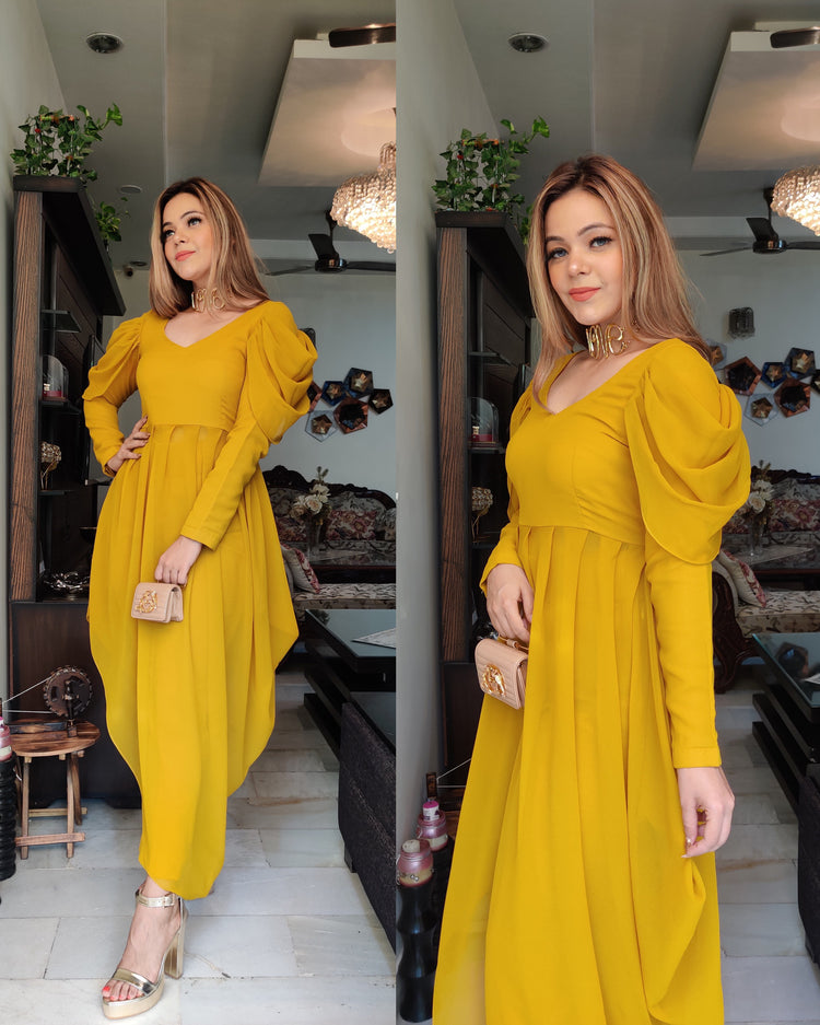 Mustard drape set