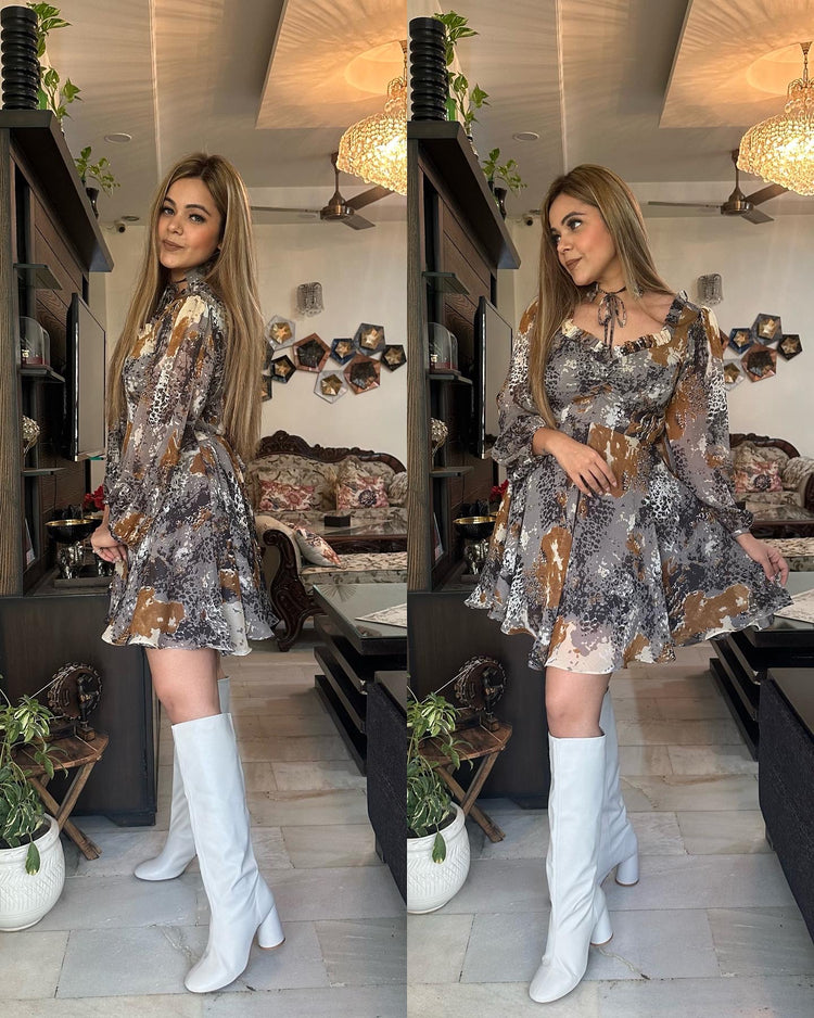 Chiffon skater dress