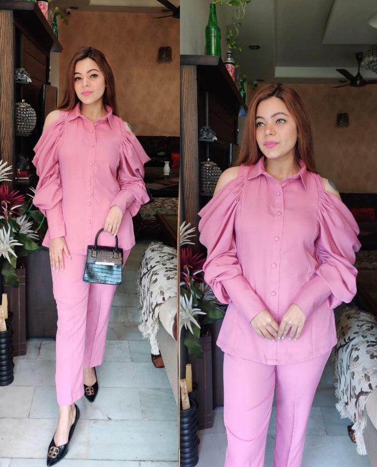 Draped sleeves set