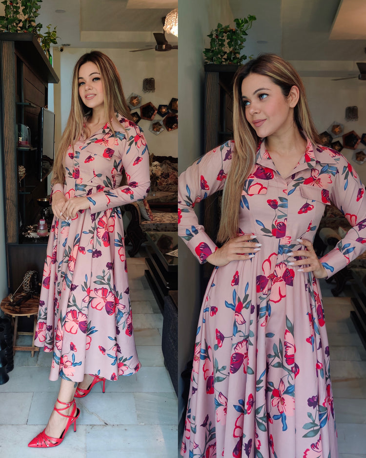 Printed maxi dress