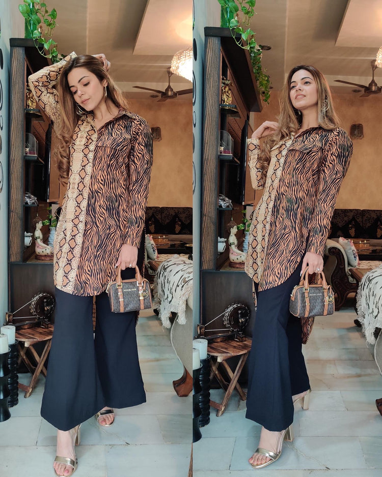 Dual print shirt pants