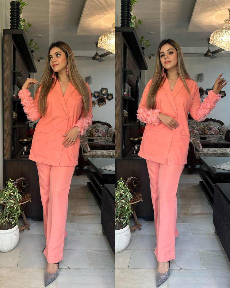 Peach roses set