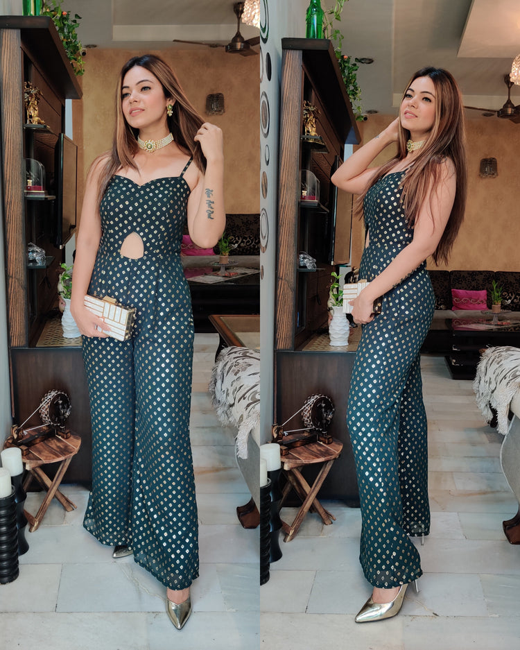 Gold foil jumpsuit