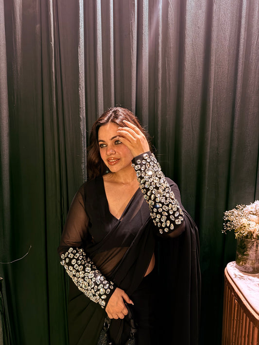 Studded black blouse only