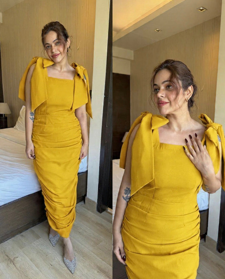 Drape knot dress