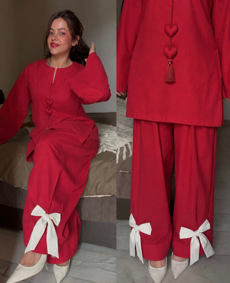 Cotton farsi knot hearts set
