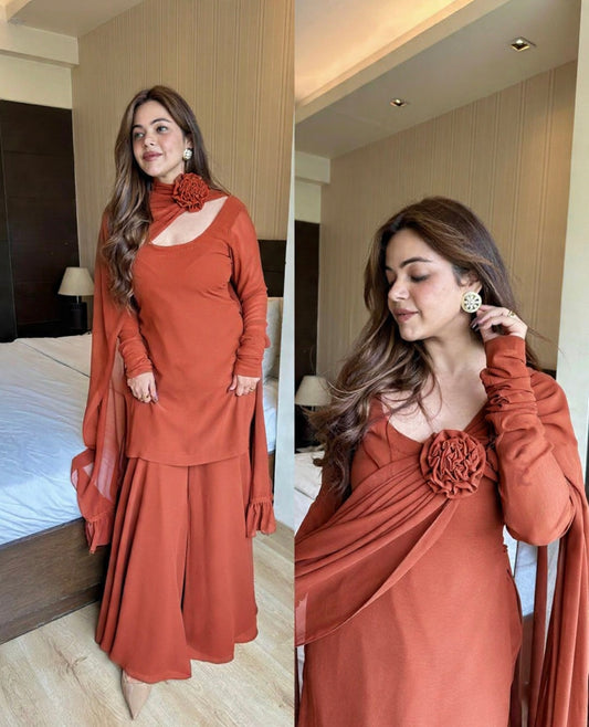 Rose duppata sharara suit