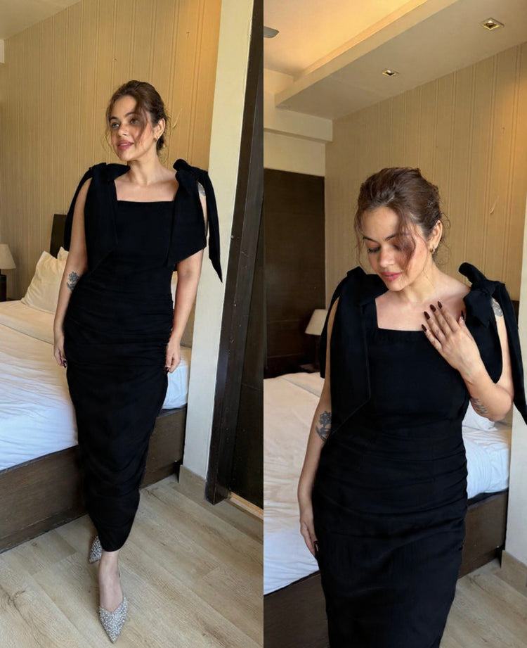 Drape knot dress