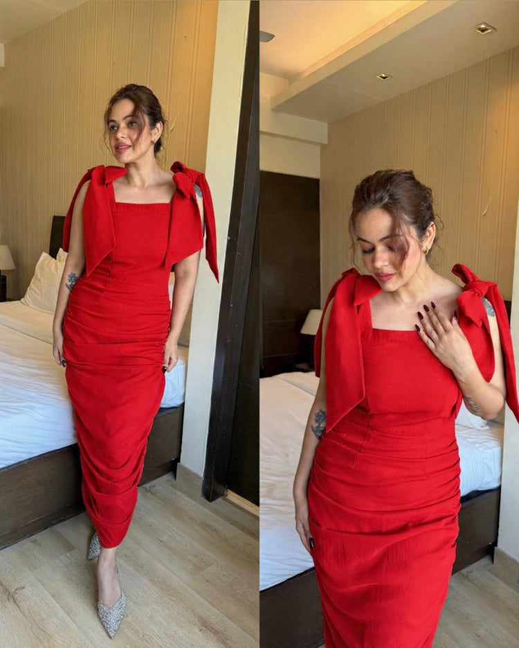 Drape knot dress