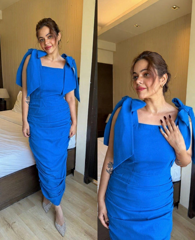 Drape knot dress