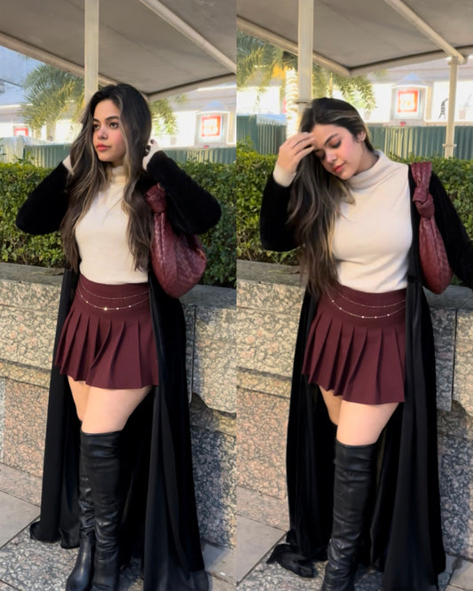 Black velvet flared cape jacket