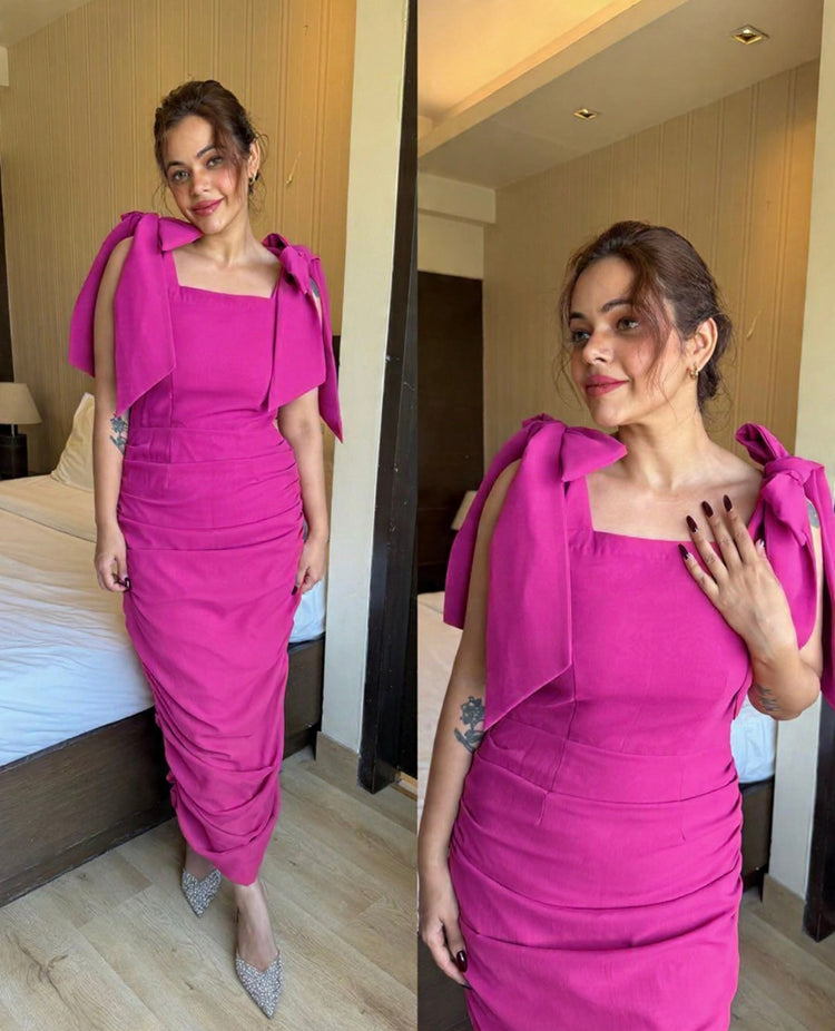 Drape knot dress