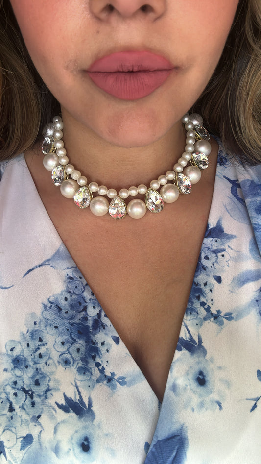 Pearl stone necklace