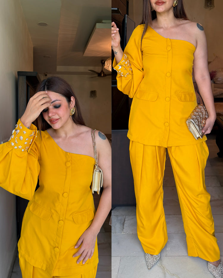 Mustard shells co ord set