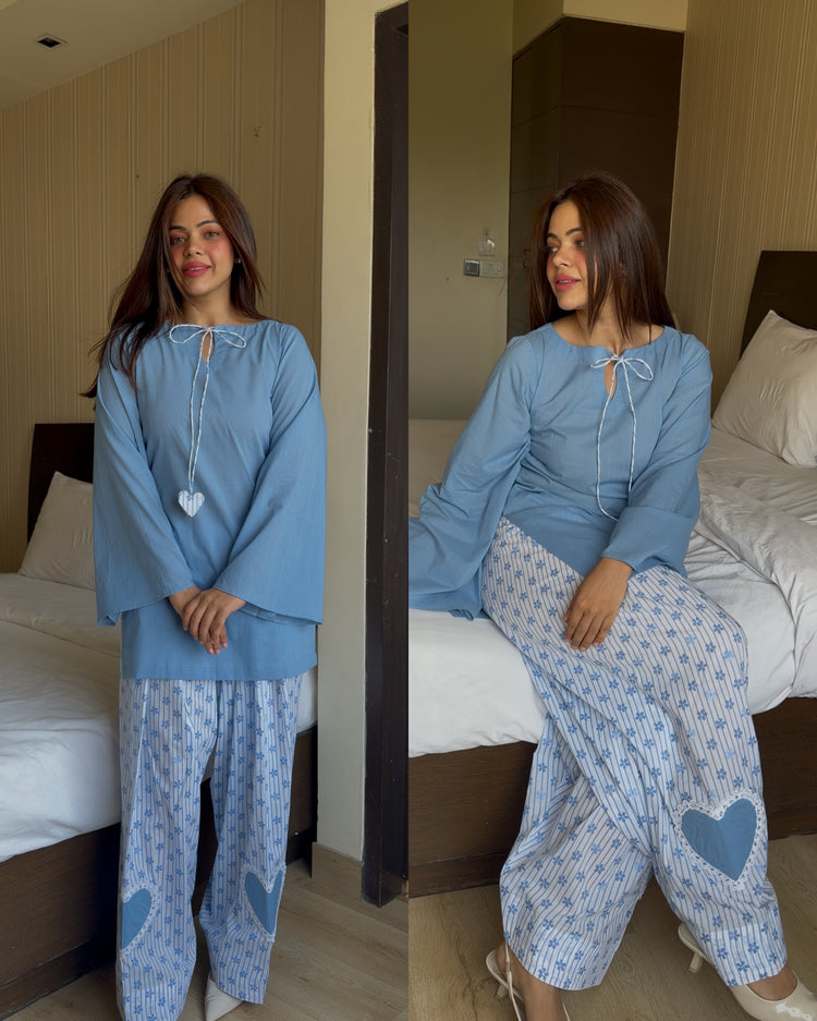 Blue heart farsi set