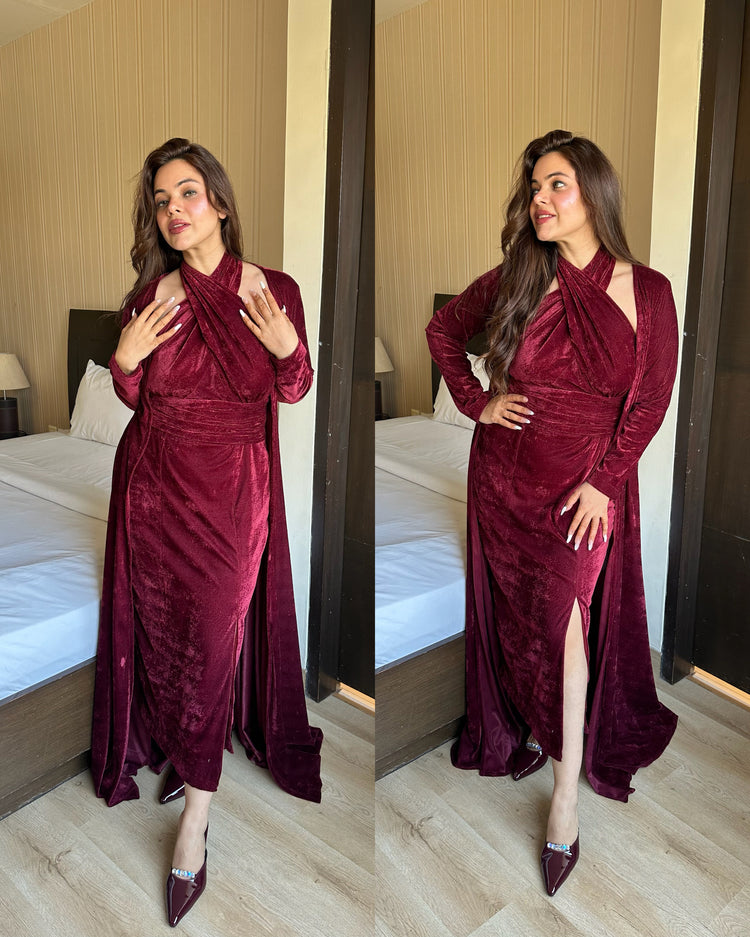 Sangria wine velvet cocktail set