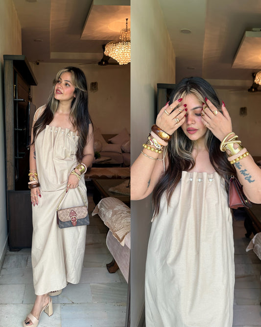 Cotton pearl maxi