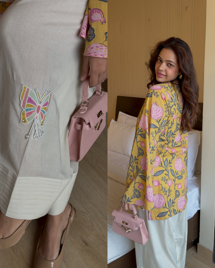 Fruit print pure cotton farsi salwar set