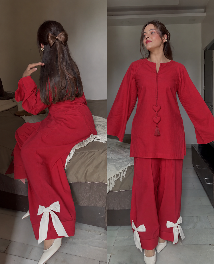 Cotton farsi knot hearts set