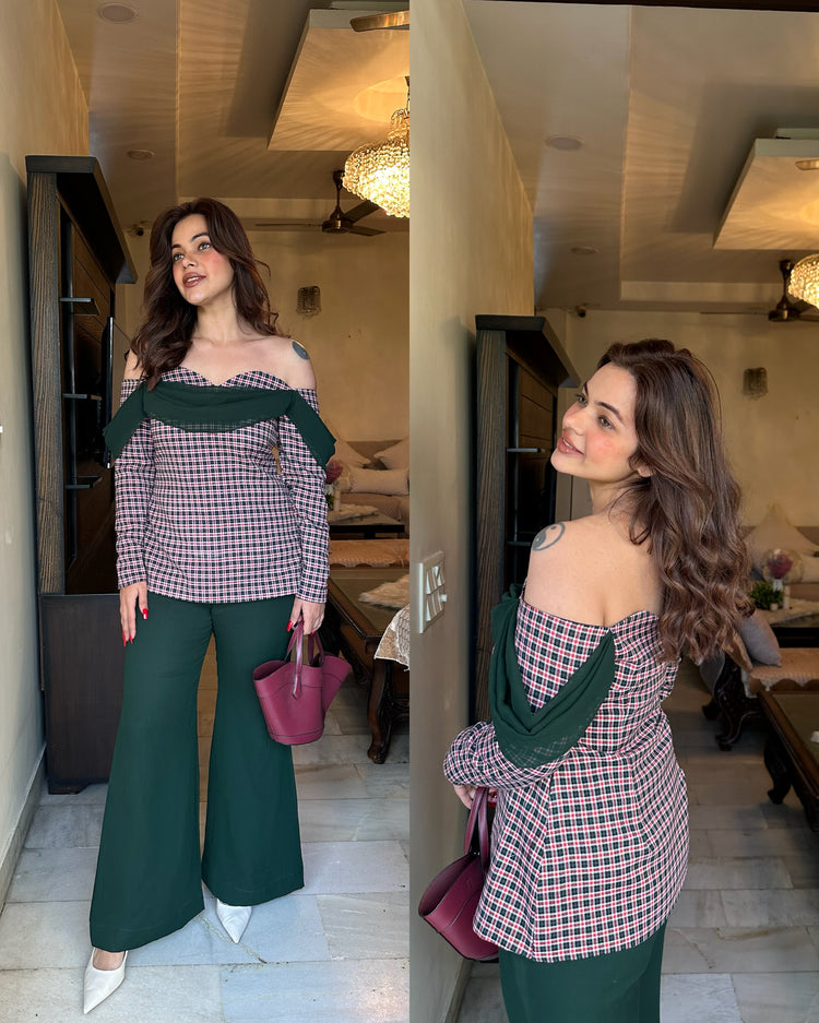 Green red checks set