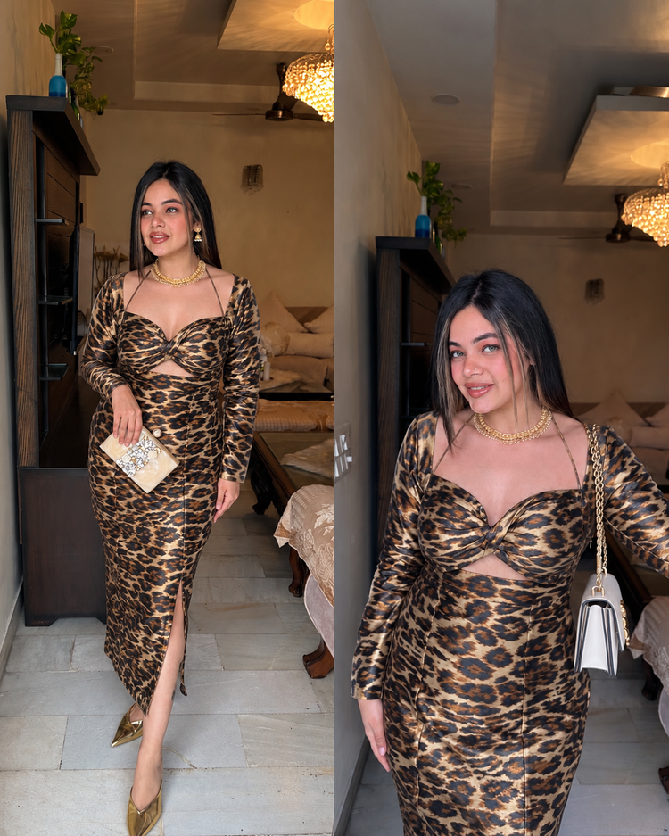 Animal print party dress