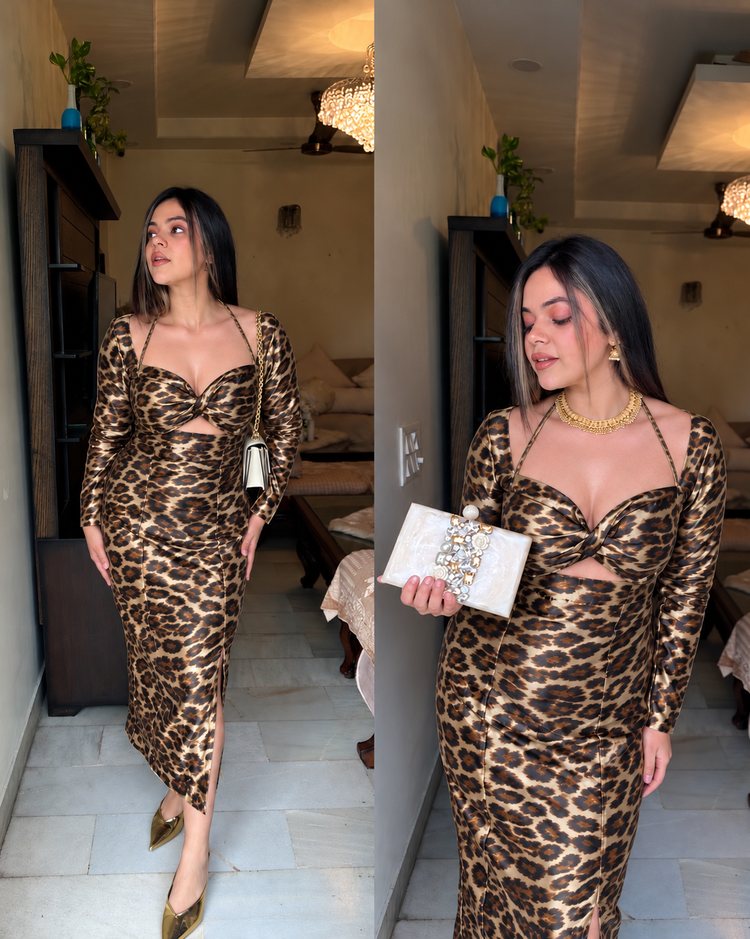 Animal print party dress