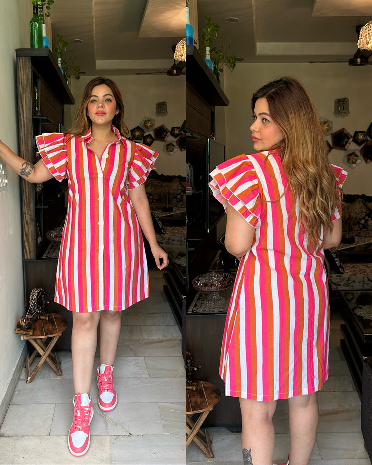 Cotton candy stripes dress